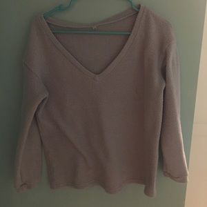 Blueish gray vneck sweater
